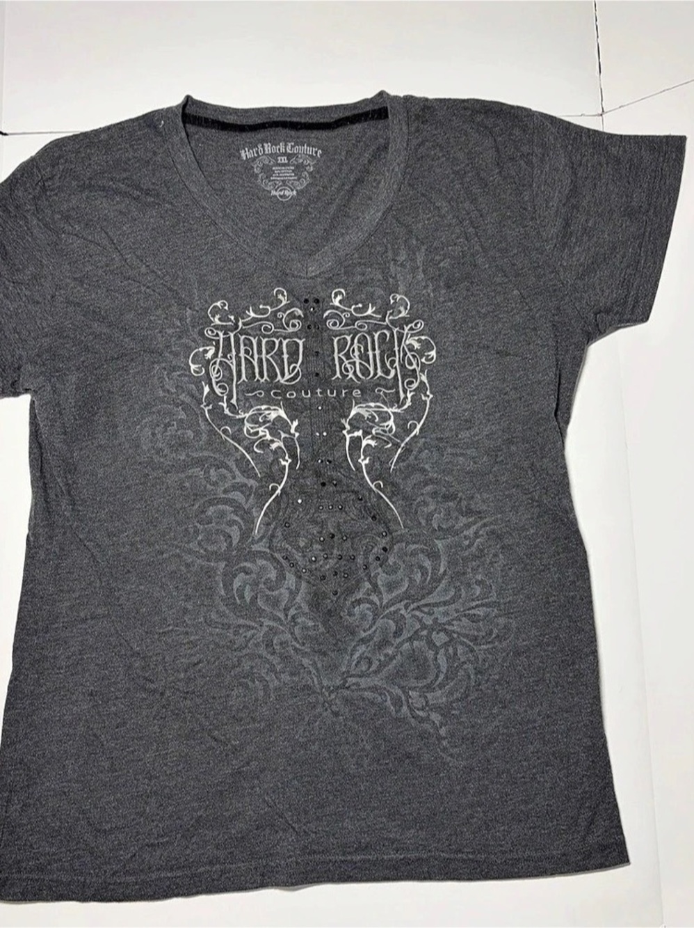 Hard Rock Couture Graphic Short Sleeve Tee XXL Gray